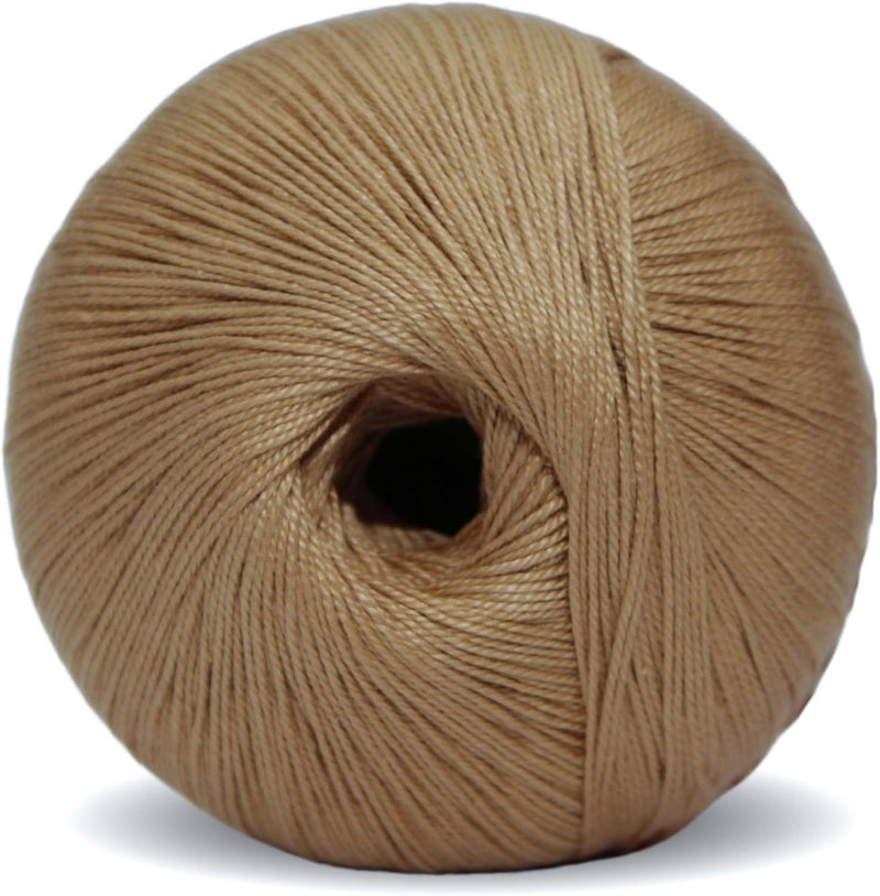 UMC STAG Size 10 Crochet Thread | 100% Combed Mercerized Cotton | Oeko-TEX Certified | 50g Ball 400 Yards | Ideal for Lace, Tatting & Crochet Projects (Hazelnut Brown 373, Size 10 Single) - Image 3